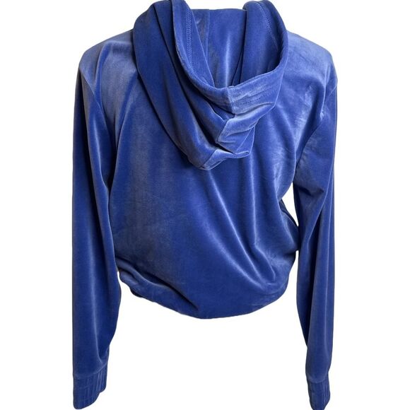 Fila Womens Velour Quarter Hoodie Marlin(Blue) Size XS - Picture 4 of 9